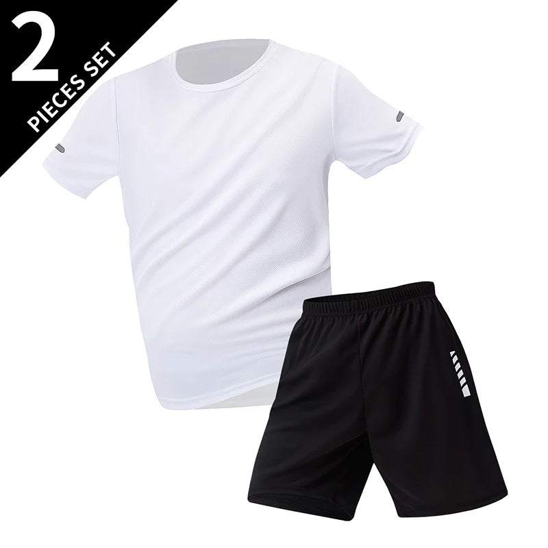 2/4/6 Pcs Men's Quick-drying Short-sleeved Shorts Activewear