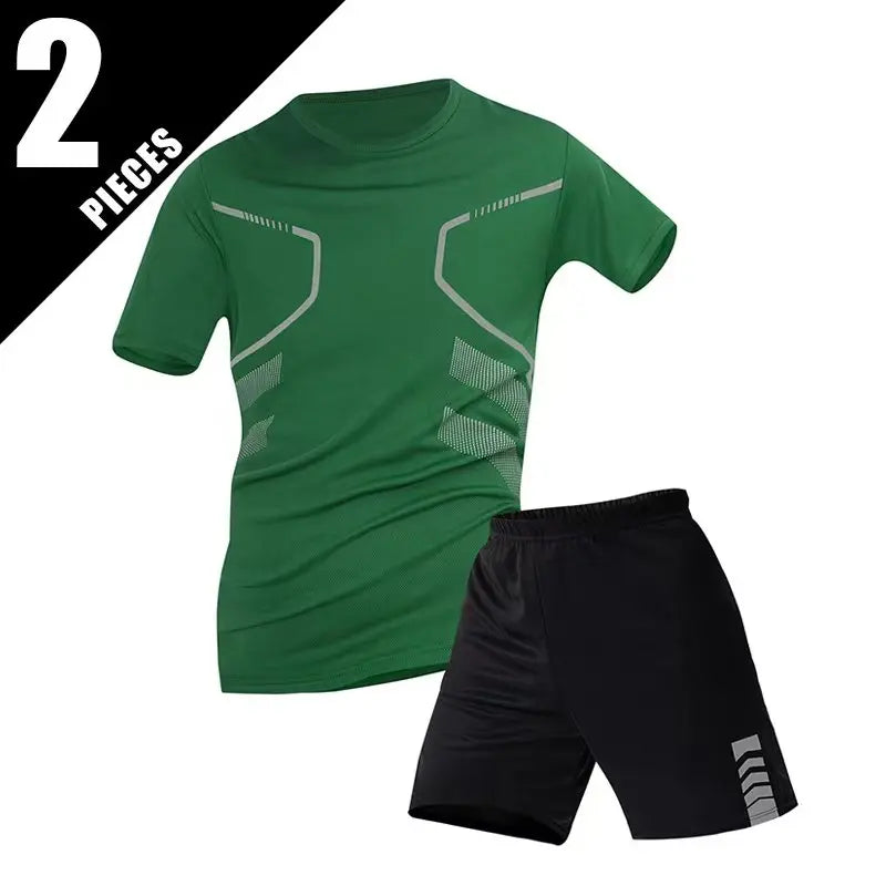 2/4/6 Pcs Men's Quick-drying Short-sleeved Shorts Activewear