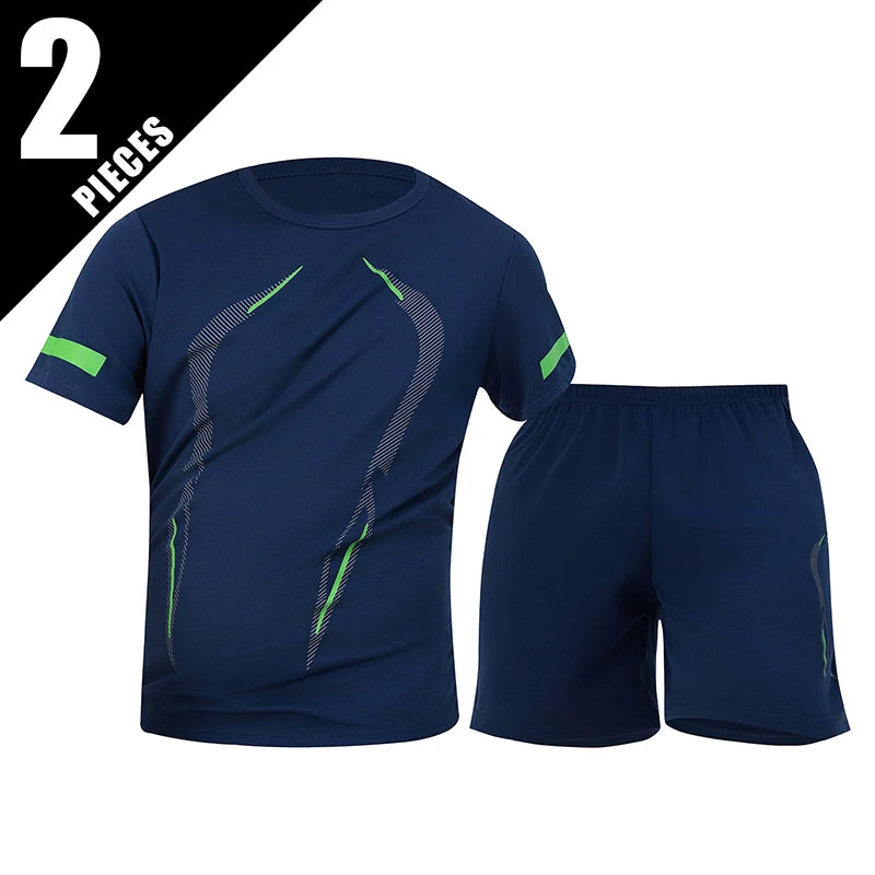 2/4/6 Pcs Men's Quick-drying Short-sleeved Shorts Activewear