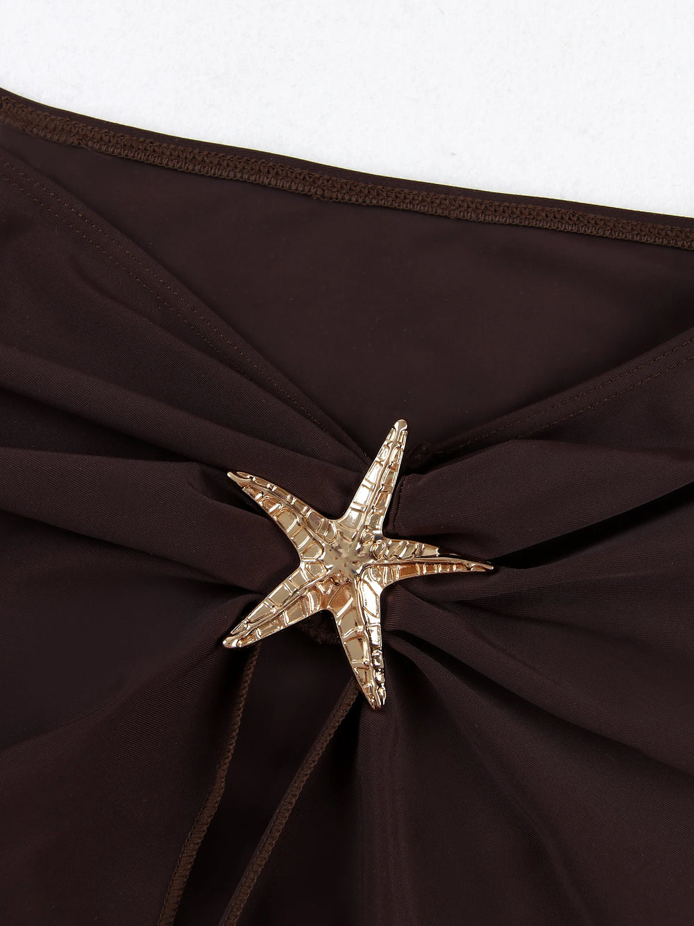 Starfish 3-piece Bikini Cute Ruffled Swimsuit High Cut Beach Dress