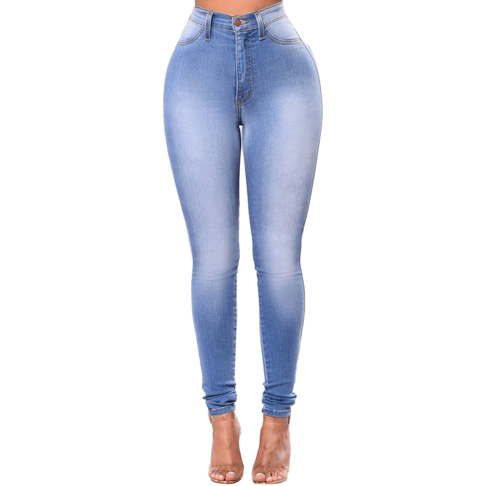 High Waist Women's Skinny Fit Denim Jeans with Zipper Fly Pockets Streetwear Fashion for A Stylish Look Denim