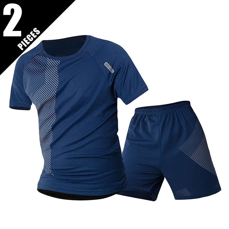 2/4/6 Pcs Men's Quick-drying Short-sleeved Shorts Activewear