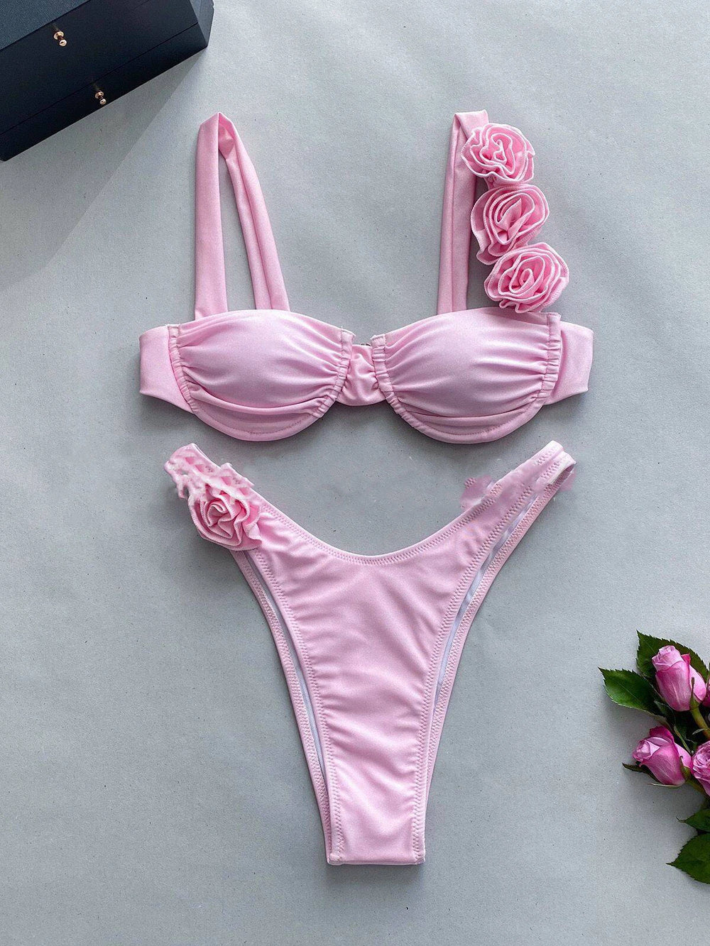 Floral Bikini 2 Piece Set High Waist Beach Bikini