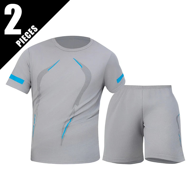 2/4/6 Pcs Men's Quick-drying Short-sleeved Shorts Activewear