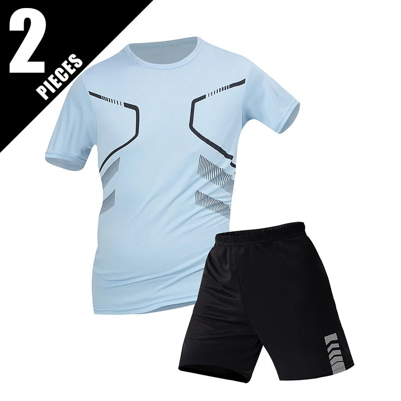 2/4/6 Pcs Men's Quick-drying Short-sleeved Shorts Activewear