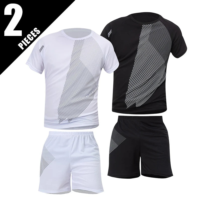 2/4/6 Pcs Men's Quick-drying Short-sleeved Shorts Activewear