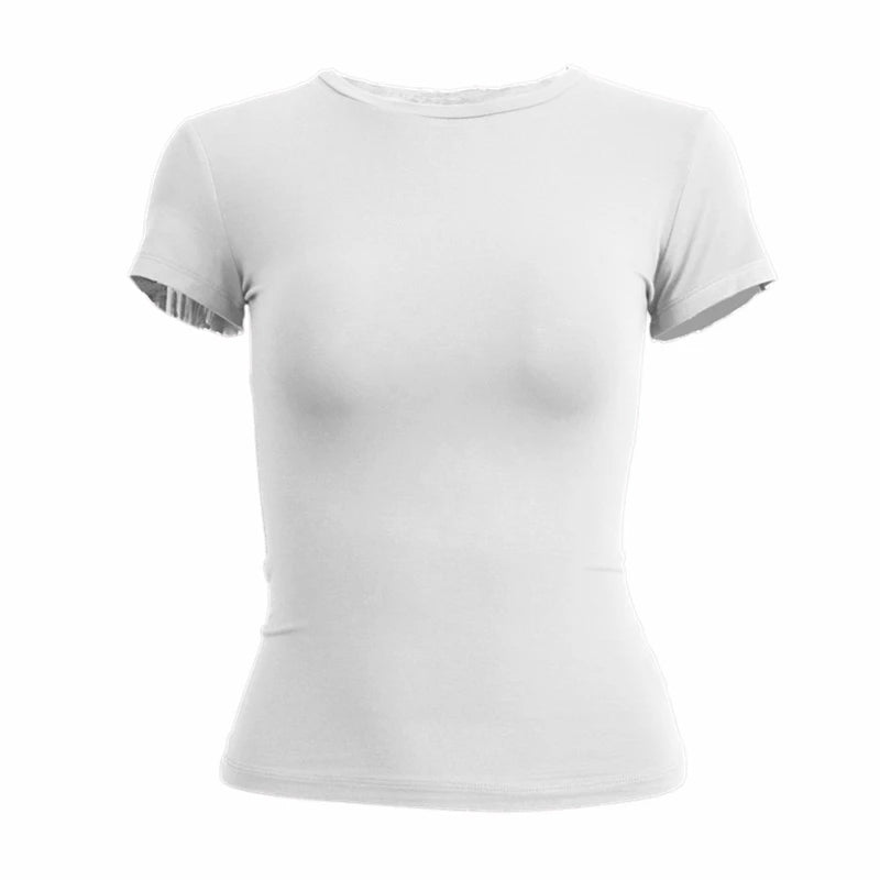 Short Sleeve Slim Fit O-Neck Basic Tee