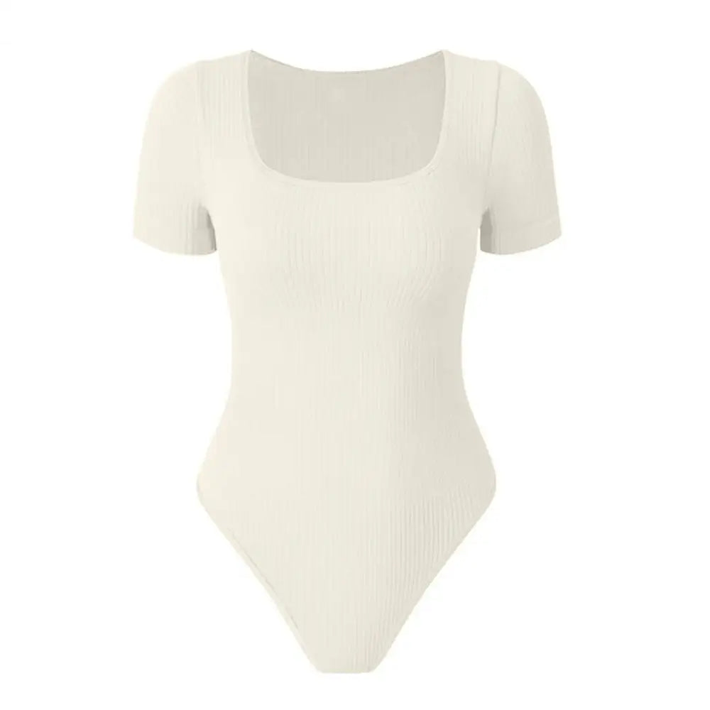 Solid Color  High Elasticity Tummy Control Bodysuit