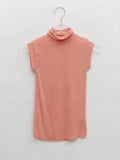 Solid Basic Casual Korean See Through Tee Shirt