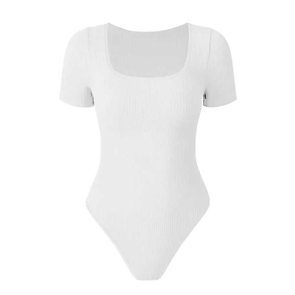 Solid Color  High Elasticity Tummy Control Bodysuit