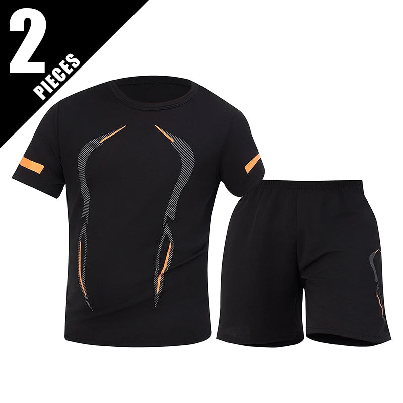 2/4/6 Pcs Men's Quick-drying Short-sleeved Shorts Activewear