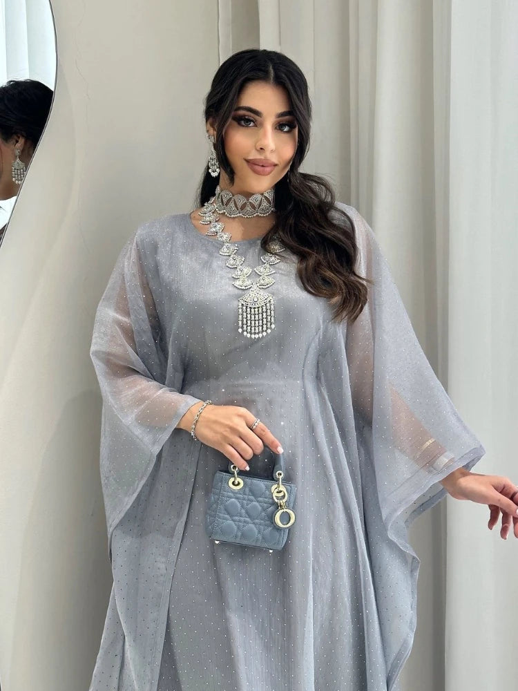 Muslim Wome Bat Sleeve Long Dress