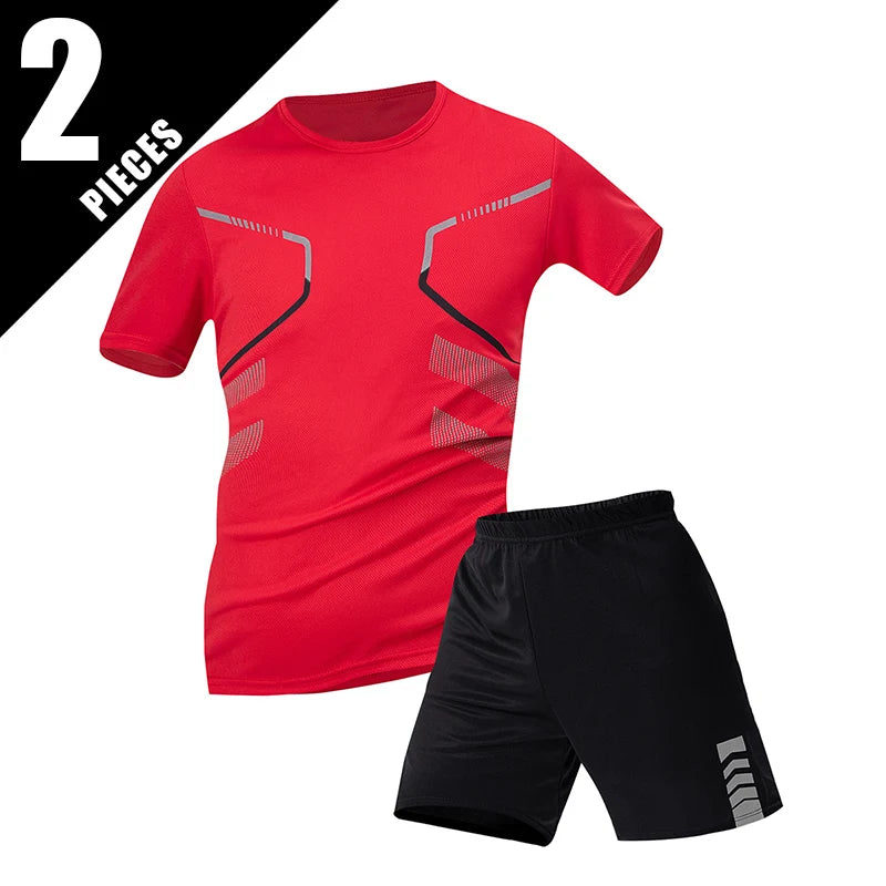 2/4/6 Pcs Men's Quick-drying Short-sleeved Shorts Activewear