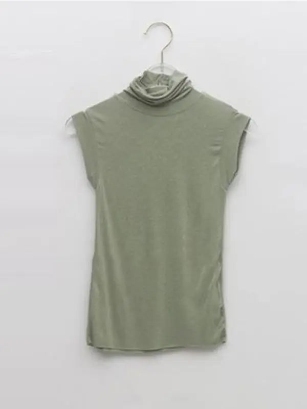 Solid Basic Casual Korean See Through Tee Shirt