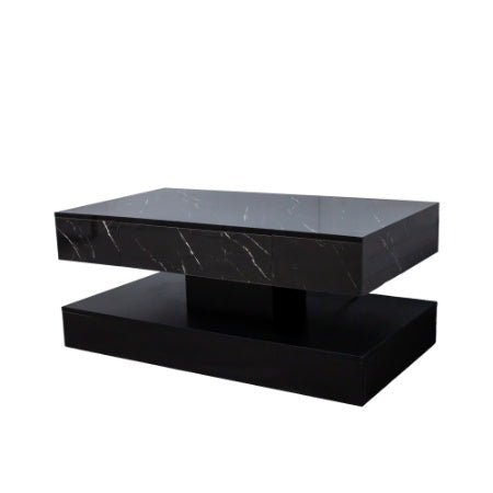 6.93IN High LED Coffee Table,Modern Coffee Table For Living Room,Living Room Tables,Large Living Room Furniture,LED Lights