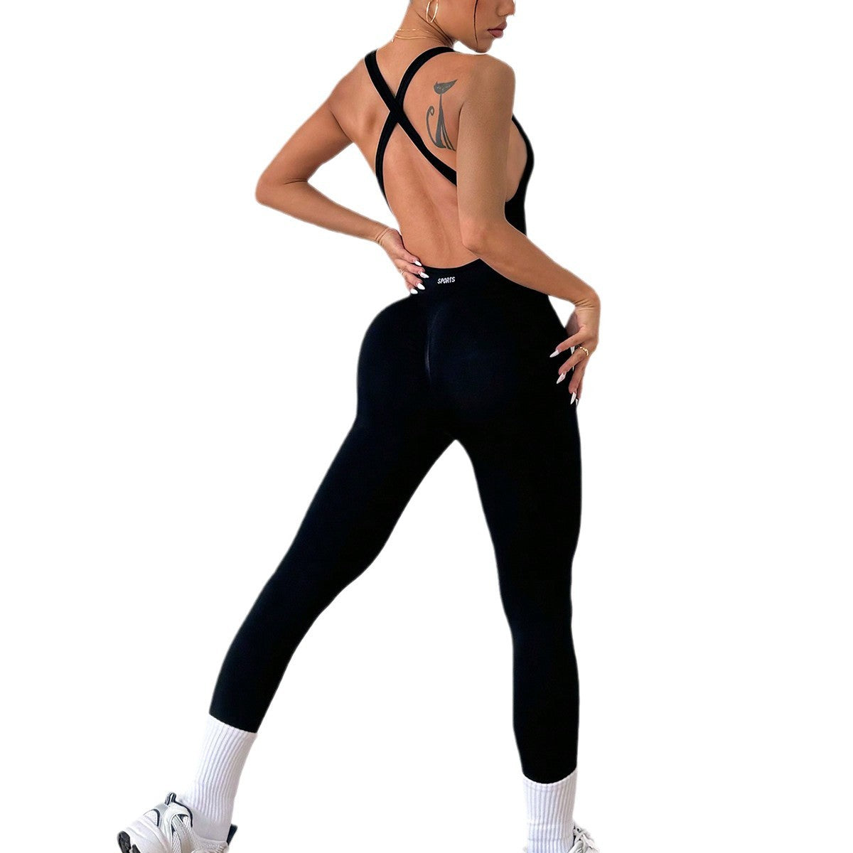 Cross-strap Pants Quick-drying Yoga Jumpsuit